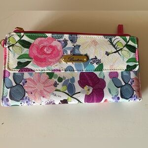 Buxton Pink & Purple Floral Large Wallet